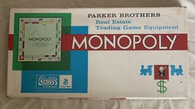 Juego Monopoly Parker Brothers 1961 vintage - necesita piezas de juego, hoteles y casas Foto 1 de 3