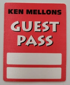 Ken Mellons World Tour Satin Backstage Pass Otto Gig VIP Concert Sticker Unused - Picture 1 of 1
