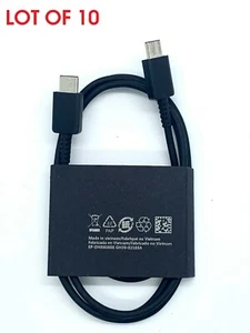 Samsung USB-C to C Cables Fast Charger Type C for S20 S21 Ultra Note 21 5G (10x) - Picture 1 of 2