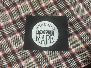 Real Men DIY Patch- Punk Crust Leftover Crack Star Hipsters Anti Racist - Picture 1 of 1