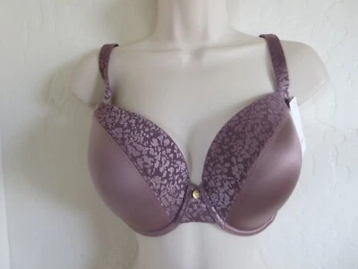 LE MYSTERE 34G #9978 SAFARI PLUNGE T-SHIRT UNDERWIRE BRA, FAWN, NWT $68 - Image 1 of 4