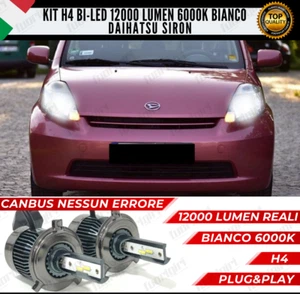 KIT LED H4 DAIHATSU SIRION 6000K BIANCO CANBUS 12000 LUMEN BI-LED NESSUN ERRORE - Picture 1 of 12