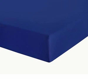 Confezione 2 Lenzuola Letto King Size Blu Navy Policotone Easycare - Foto 1 di 1