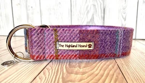 2" Harmony Harris Tweed Fishtail Martingale Dog Collar Greyhound, Whippet - Picture 1 of 8