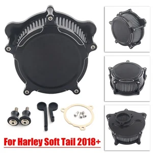 For Harley Road King Glide Softail 2018-UP Air Cleaner Grey Intake Filter Kit - Picture 1 of 10