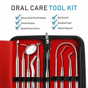 Juego de 9 piezas Kit de limpieza dental Removedor de placa de hilo dental Cuidado bucal Herramientas dentales - Imagen 1 de 4