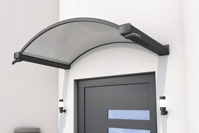 Gutta Vordach Überdachung Haustür Polycarbonat Aluminium Rundbogen Haustürdach - Bild 1 von 4