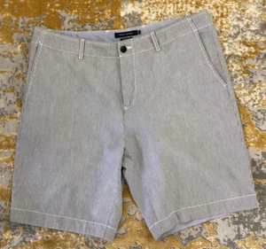 TOMMY HILFIGER Hombre Informal Corto 100% Algodón Azul Rayas 34”w, 10” Entrepierna - Imagen 1 de 8