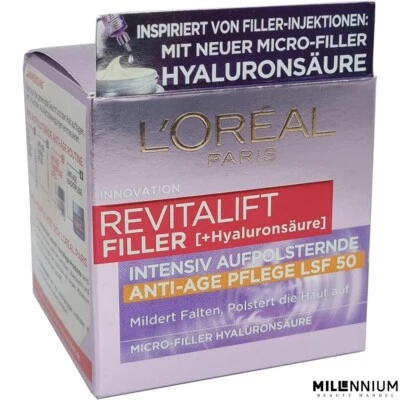 L'ORÉAL L’Oréal Paris Revitalift Filler + Hyaluronsäure Anit-Age Pflege LSF 50 , OVP