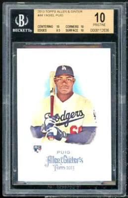Yasiel Puig Rookie Card 2013 Topps Allen & Ginter #44 (PRISTINE) BGS 10 - Image 1 of 2