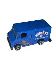 Camión de carga Hot Wheels Stinkys 1986 limpiadores de pañales furgoneta de reparto azul naranja llama - Imagen 1 de 4