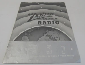 Zenith 1937 Radio Prospekt 9 Seiten Stratosphäre & 1937 Modelle - Bild 1 von 7