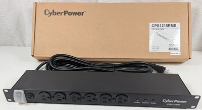 CyberPower CPS1215RMS Rackmount Surge Protector - 120V/15A 12 Outlets 15' Cable - Image 1 of 4