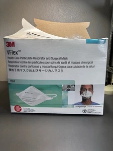 3M VFlex 1804 Particulate Respirator N95 Approved BRAND NEW!!! BOX OF 50 - Picture 1 of 7