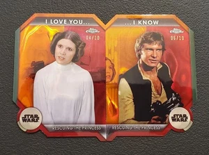 2024 Topps LOVE YOU know HAN LEIA Chrome CARD SET Star Wars ILY-1 Die Cut /10 - Bild 1 von 6