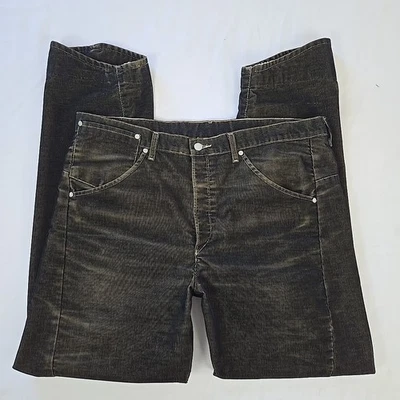 Rare VTG Y2K Levis Euro Engineered Twisted Leg Brown Corduroy Jeans Men's 40x32 - Image 1 of 4