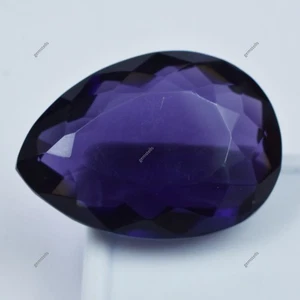 CERTIFIED 83.80 Ct Natural Purple Amethyst Pear Cut Loose Gemstone - Picture 1 of 8
