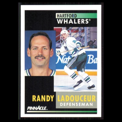 Randy Ladouceur #224 1991 Pinnacle Hartford Whalers Hockey Card NHL NM - Image 1 of 3