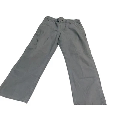 Pantalones de Trabajo Carhartt Caqui Lona Carga Utilidad Hombres Talla 39x29 Foto 1 de 4