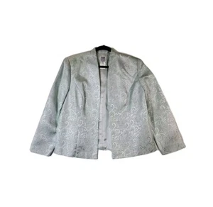 Blazer R&M Richards por Karen Kwong Como Nuevo Azul Aqua Brillante 16P Pequeño Traje Chaqueta - Imagen 1 de 9