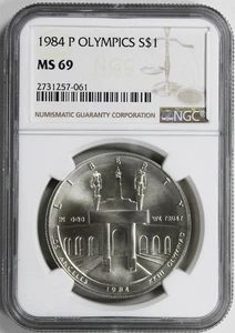 1984 P Olympics $1 NGC MS 69 - Picture 1 of 2