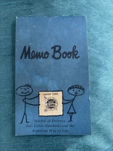 Memo Book Union Label : Ladies Garment Union Stationary Pamphlet Booklet - Picture 1 of 11