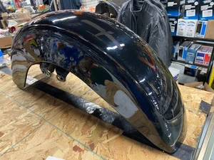 Vivid black OEM Front Fender Harley STreet Road Glide FLH 2014^ Clean Straight - Picture 1 of 11