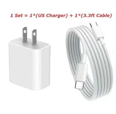 Original USB-C Fast Charger For iPhone 16 15 14 13 12 11 Pro Max XS Type C Cable - Image 1 of 4