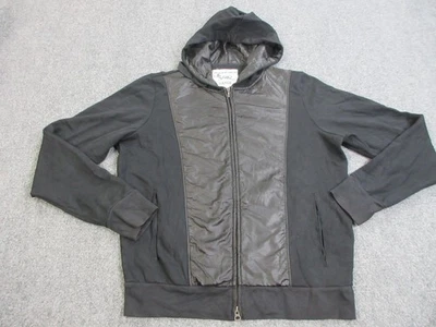 Chaqueta Vintage Triple Five Soul Para Hombre Grande Negra Cremallera Completa Con Capucha Panel De Nylon Foto 1 de 4