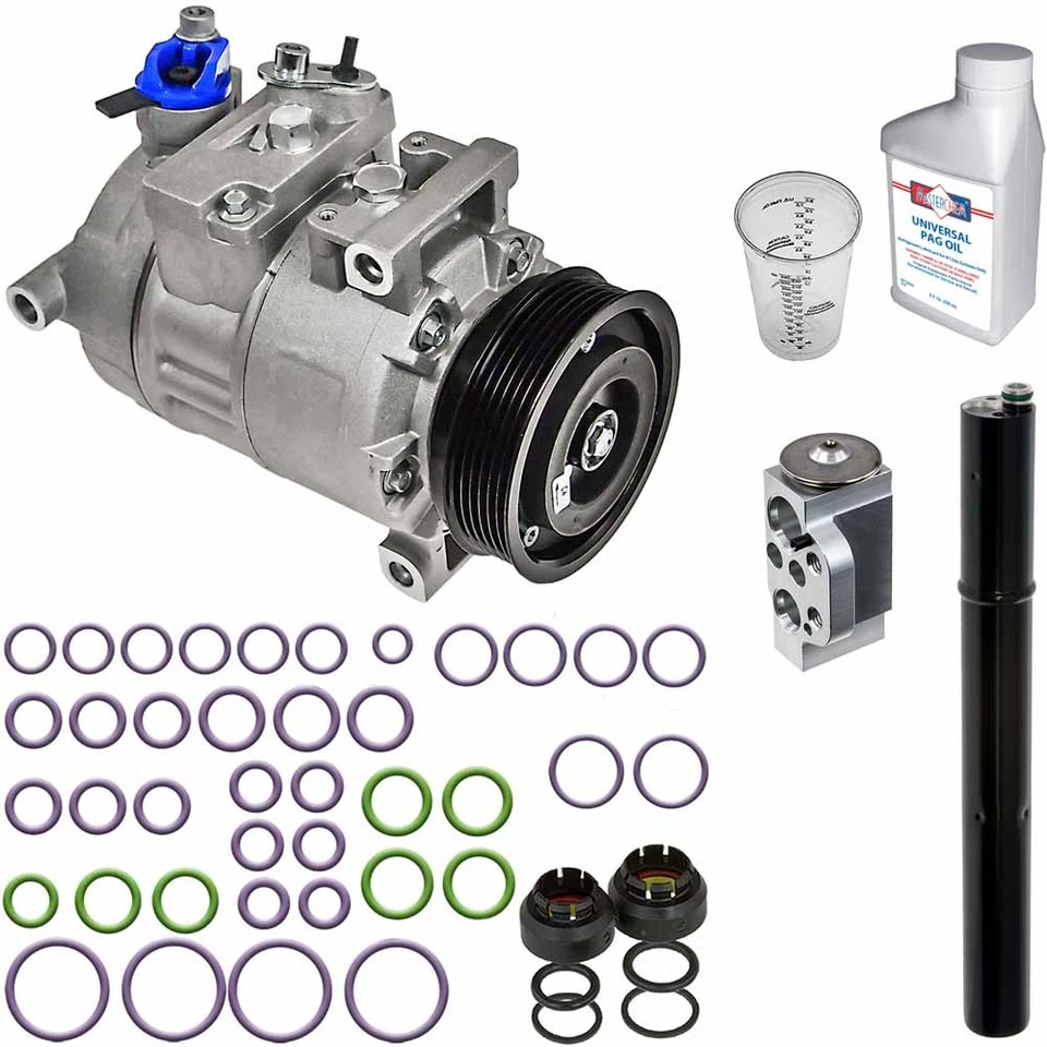 Compresor de aire acondicionado Omega para Audi A4 A5 Quattro allroad Q5 con kit de reparación de aire acondicionado DAC Foto 1 de 1