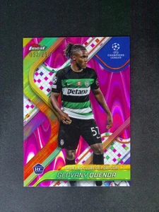 2024-25 Topps Finest UEFA Geovany Quenda #116 RC Rookie Pink Lava /250 - Picture 1 of 2