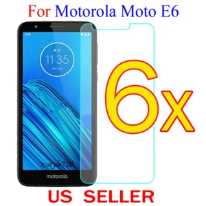 6x Clear LCD Screen Protector Guard Cover Film For Motorola Moto E6 - Picture 1 of 1