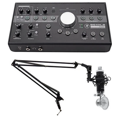Mackie Big Knob Studio + Plus Monitor Controller Interface+Microphone+Boom Arm - Image 1 of 4