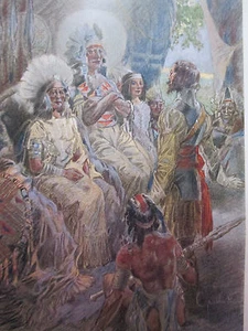 1916 "The Princess Pocahontas" by Virginia Watson-9 Wonderful Illustrations - Picture 1 of 12