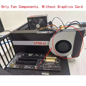 1PC Fits AMD MI25 MI50 MI60 MI100 MI210 s7150 X2 Graphics Card Heat Sink fan - Afbeelding 1 van 2