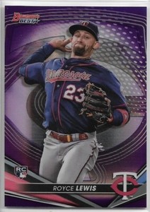 2022 Bowman's Best Royce Lewis #65 Rookie Purple Refractor #'d /250 Twins RC