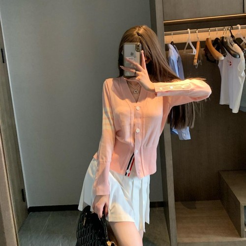 Thom Browne Cardigan da donna in maglia con scollo a V