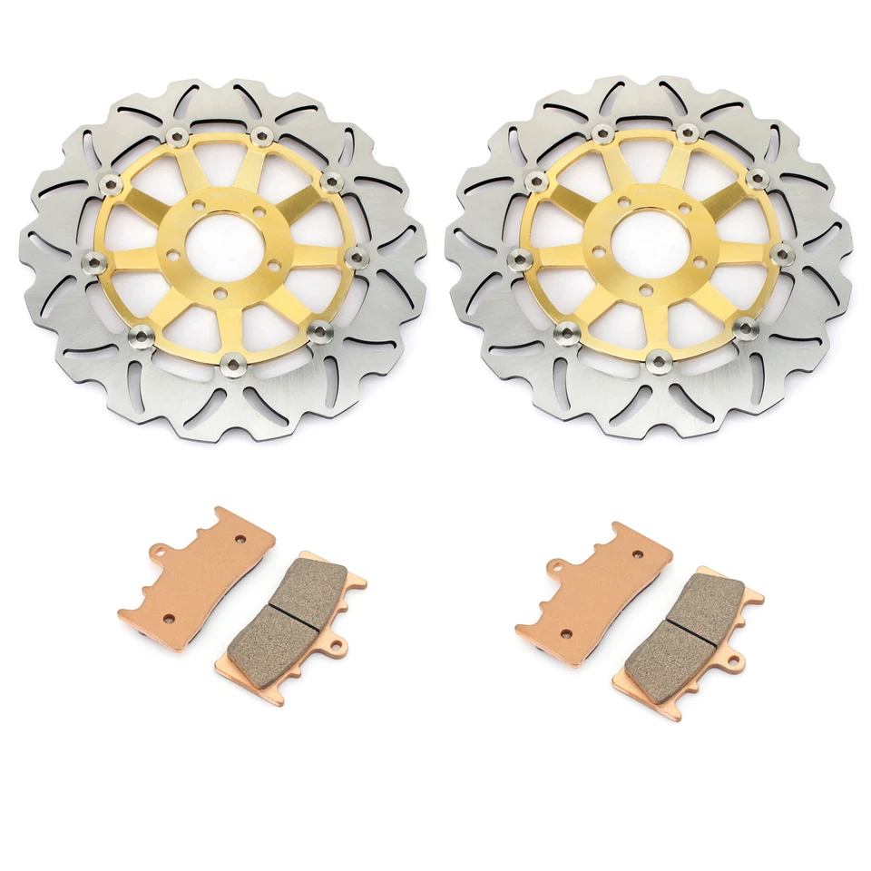 Front Brake Discs Rotors Pads For Kawasaki ZRX1200R/S 01-07 ZX9R 00 01 ZRX1100 - Image 1 of 4