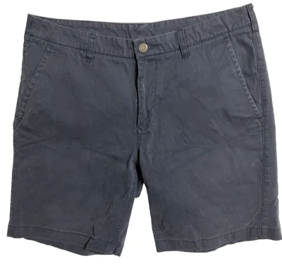 Pantalones Cortos CHINO BONOBOS Para Hombre Talla 35W Algodón Azul Marino Lavado a la Piedra Caminar Frente Plano Foto 1 de 4