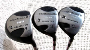 Square Two POWER CIRCLE lll (1-3-5) 3 Pc Wood Set RH ~ Reg Graphite/Steel Shafts - Picture 1 of 9