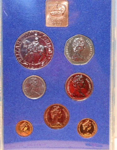 1977 Royal Mint Coinage of Great Britain and Northern Ireland Proof Set Cover