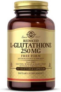 Solgar Reduced L-Glutathione 250mg 60 Vegetable Capsules Antioxidant Support - Picture 1 of 9
