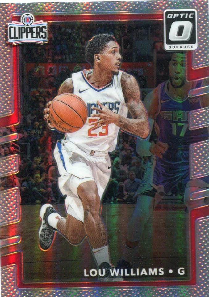 2017-18 OPTIC PRIZMS HOLO LOU WILLIAMS LOS ANGELES CLIPPERS PARALLELS CL811 - Image 1 of 2