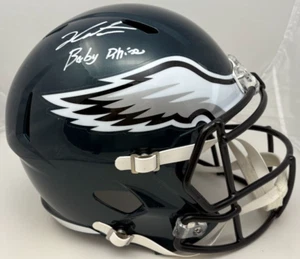Casco Jalen Carter firmato Philadelphia Eagles Speed F/S bambino rinoceronte Insc PSA 355 - Foto 1 di 8