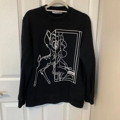 Givenchy Bambi Mirror Outline Black Crewneck Sweatshirt Medium - Image 1 of 4
