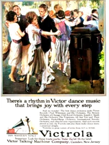 Vintage Victor Music Player Ad Refrigerator Magnet 2.5 x 3.5" Metal Laminated HQ - Picture 1 of 4
