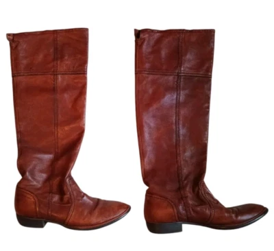 Nicole Riding Boots Womens Size 9.5M Brown Leather Knee High Soft Pull on - Image 1 of 4