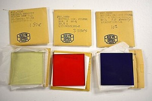 Wratten Glass 2" 50mm Filters ND 0.30 0.90 1.00 Yellow Red Blue Rolyn Schott