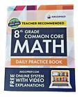 8th Grade Common Core Math Daily Practice Book 2022-2023 with online test prep