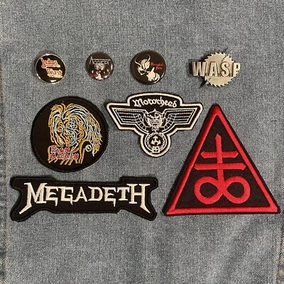 Eddie Munson Vest Patches and Pins (Screen Accurate) - Stranger Things Costume - Image 1 of 4